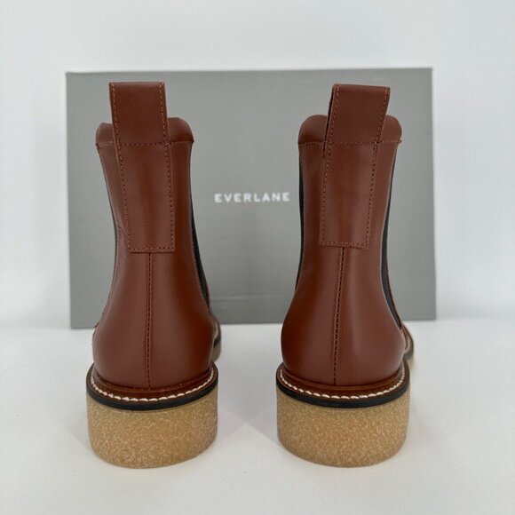 Everlane The Italian Leather Chelsea Boot Tobacco Brown sz 6 Women's Gum Outsole - Picture 2 of 5